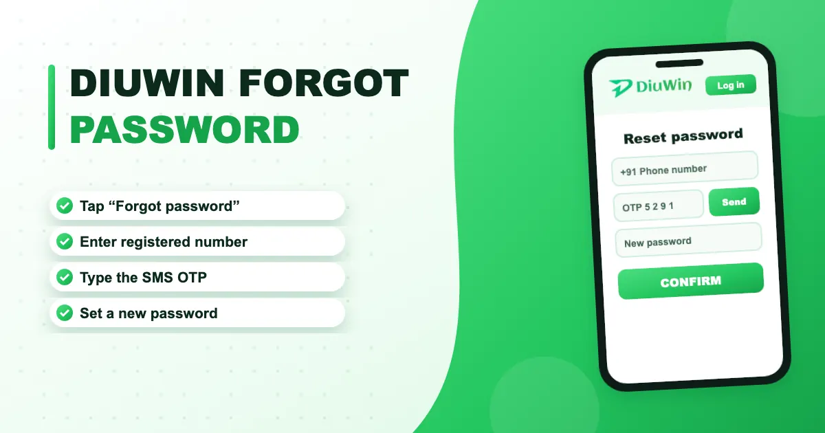 DiuWin Forgot Password banner