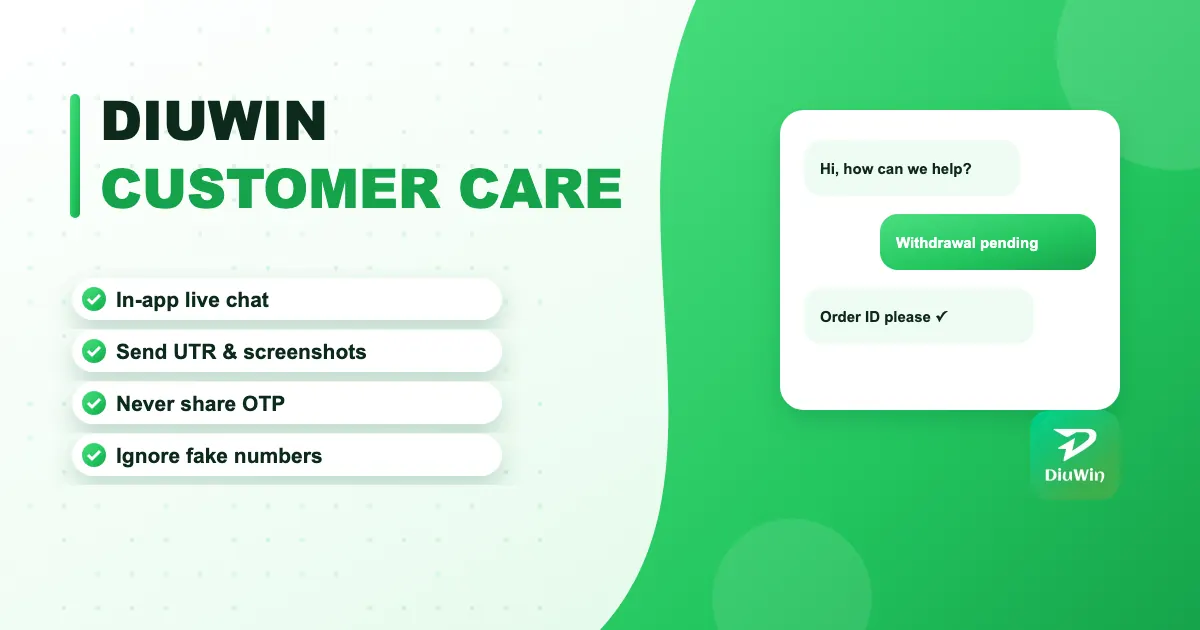 DiuWin Customer Care banner